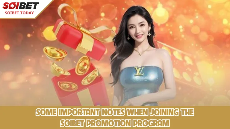 ข้อควรทราบที่สำคัญบางประการเมื่อเข้าร่วมโปรแกรมส่งเสริมการขาย SOIBET